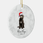 Décoration En Céramique Aquarelle noir et blanc Tuxedo Goldendoodle (Droite)