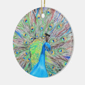 Décoration En Céramique Aquarelle Peacock peinture (Gauche)