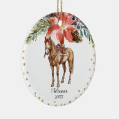 Décoration En Céramique Aquarelle personnalisée Nutcracker Cheval Cadeau (Droite)