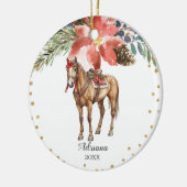 Décoration En Céramique Aquarelle personnalisée Nutcracker Cheval Cadeau (Gauche)