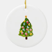 Décoration En Céramique Aquarelle personnalisée Nutcracker Cheval Cadeau (Dos)