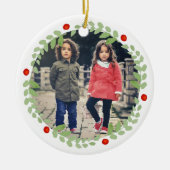 Décoration En Céramique Aquarelle photo de Noël (Devant)