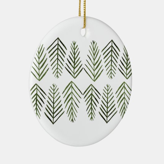 Décoration En Céramique Aquarelle Pine arbres - vert sap (Droite)