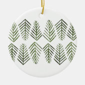 Décoration En Céramique Aquarelle Pine arbres - vert sap (Devant)