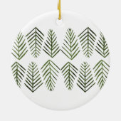 Décoration En Céramique Aquarelle Pine arbres - vert sap (Dos)