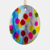 Décoration En Céramique Aquarelle pois bleue abstraite (Droite)