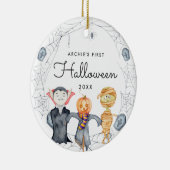 Décoration En Céramique Aquarelle| Premier Halloween du bébé (Droite)