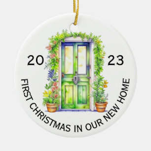 Décoration En Céramique Aquarelle premier Noël dans la nouvelle maison