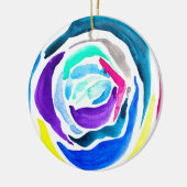 Décoration En Céramique Aquarelle rose pop art bleu (Gauche)