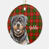 Décoration En Céramique Aquarelle Rottweiler chien personnalisé (Gauche)