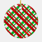 Décoration En Céramique Aquarelle rouge vert Diagonale Lisse oreiller (Dos)