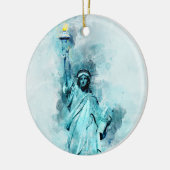 Décoration En Céramique Aquarelle Statue de la Liberté (Gauche)