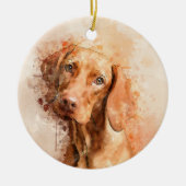 Décoration En Céramique Aquarelle Vizsla (Devant)