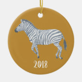 Décoration En Céramique Aquarelle Zebra Keepsaké Année (Devant)