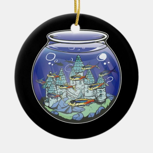 Décoration En Céramique Aquarium Fish Castle (Devant)