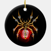 Décoration En Céramique Araignée en vapeur noire (Dos)