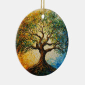 Décoration En Céramique Arbre de connaissances - Peinture à l'huile (Droite)