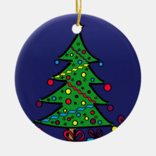 Décoration En Céramique Arbre de Noël