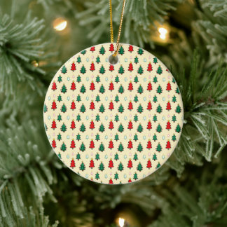 Décoration En Céramique Arbre de Noël avec le dessus étoilé sans couture m