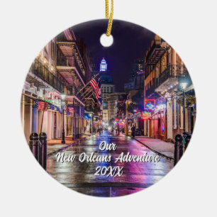 Décoration En Céramique Arbre de Noël avec photo de voyage personnalisée