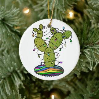 Décoration En Céramique Arbre de Noël Cactus