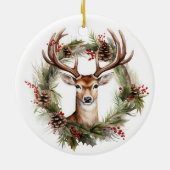 Décoration En Céramique Arbre de Noël Cerf (Dos)