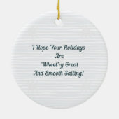 Décoration En Céramique Arbre de Noël côtier Roue du navire nautique (Dos)