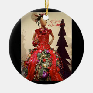 Décoration En Céramique Arbre de Noël de mannequin de forme de robe