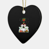 Décoration En Céramique Arbre de Noël des moutons amusant | Cadeau animal (Gauche)