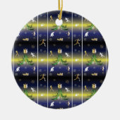 Décoration En Céramique Arbre de Noël du coureur - Filles en course (Devant)