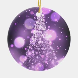 Décoration En Céramique Arbre de Noël joyeux Bokeh scintillant