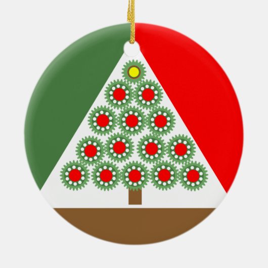 Décoration En Céramique Arbre de Noël mécanique (Dos)