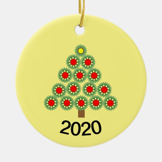 Décoration En Céramique Arbre de Noël mécanique (Devant)