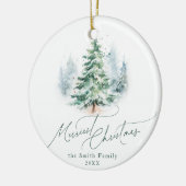Décoration En Céramique Arbre de Noël moderne avec écriture joyeux Noël (Gauche)