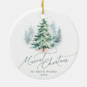 Décoration En Céramique Arbre de Noël moderne avec écriture joyeux Noël (Dos)