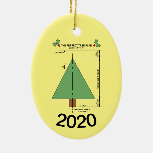 Décoration En Céramique Arbre de Noël parfait (Dos)