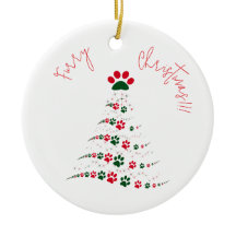 Arbre de Noël Paw Rouge et Vert | Fer Noël