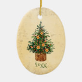 Décoration En Céramique Arbre de Noël Pays traditionnel Vert simple (Devant)