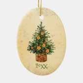 Décoration En Céramique Arbre de Noël Pays traditionnel Vert simple (Dos)