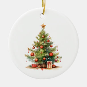 Décoration En Céramique Arbre de Noël personnalisé