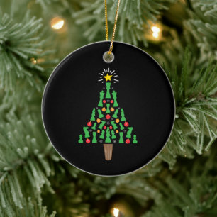 Décoration En Céramique Arbre de Noël Pièce d'Échecs