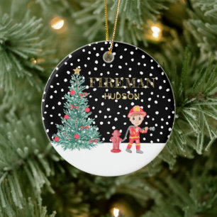 Décoration En Céramique Arbre de Noël pour pommier personnalisé