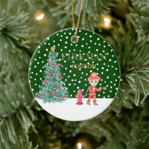 Décoration En Céramique Arbre de Noël pour pommier personnalisé