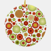 Décoration En Céramique Arbre de Noël rétro PixDezines (Dos)