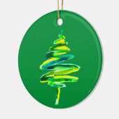 Décoration En Céramique Arbre de Noël vert aquarelle (Gauche)