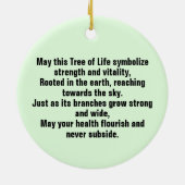 Décoration En Céramique Arbre de vie bien-être (Dos)