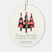 Décoration En Céramique Arbres de Noël chauds modernes Plaid Simple Entrep (Gauche)