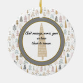 Décoration En Céramique Arbres de Noël hivernaux rustiques personnalisés (Dos)