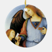 Décoration En Céramique Archangel Raphael avec Tobias (Dos)