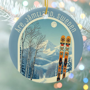 Décoration En Céramique Åre Jämtland Suède station de ski vacances souveni
